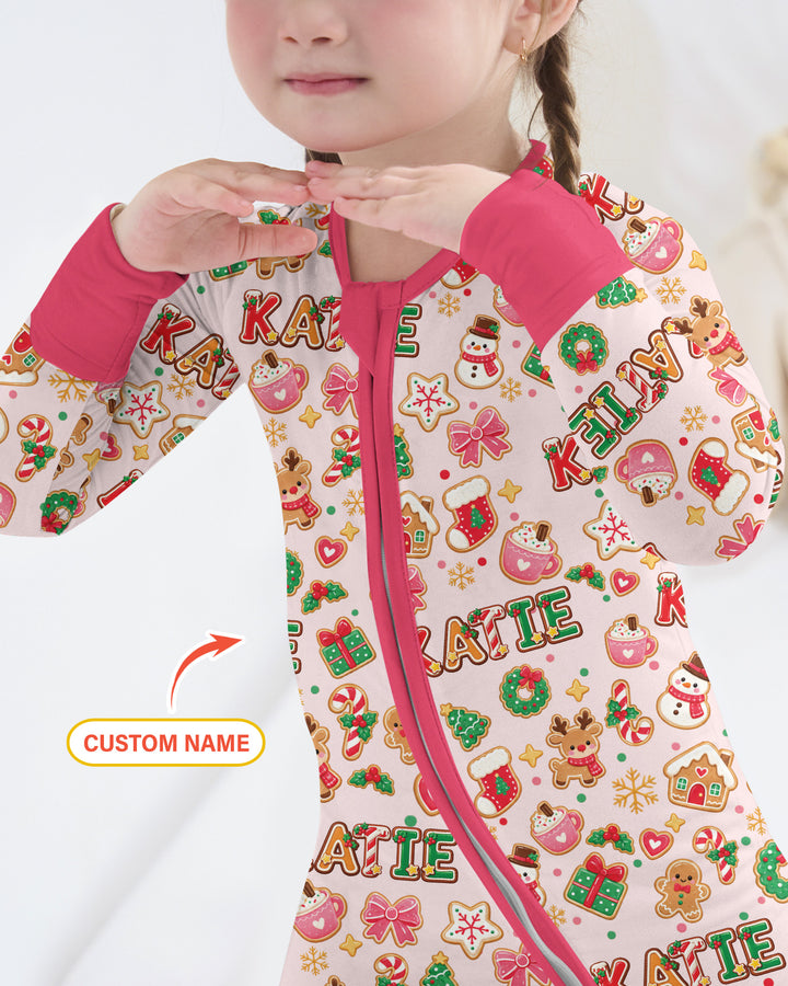 Pink GingerBread Custom Name Bamboo Convertible Zippy