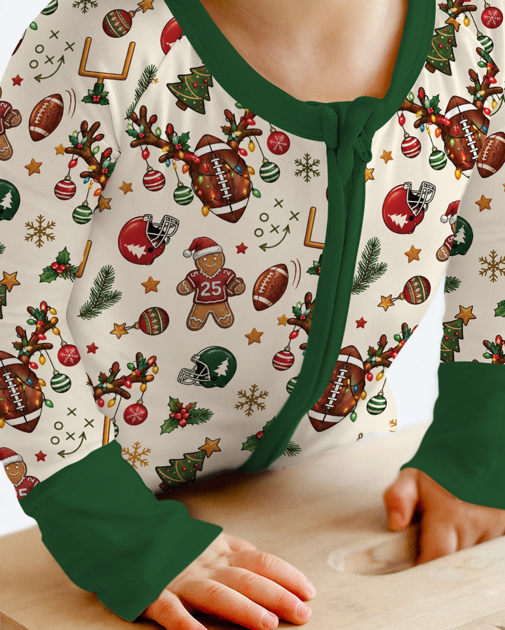 Football Christmas Merry Kickmas Bamboo Convertible Zippy