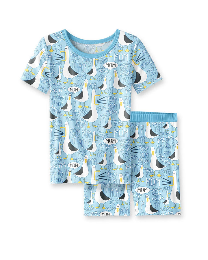Template Zweiteiliges Pyjama-Set mit kurzen Ärmeln und Shorts