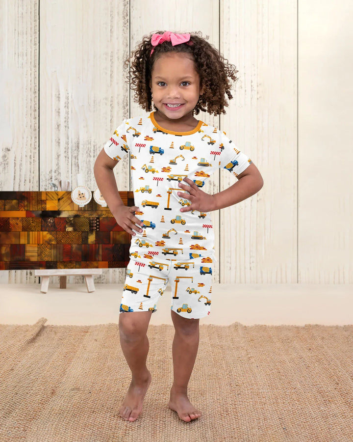 Konstruktion Bambus Zweiteiliger Kurzarm-Shorts-Pyjama-Set