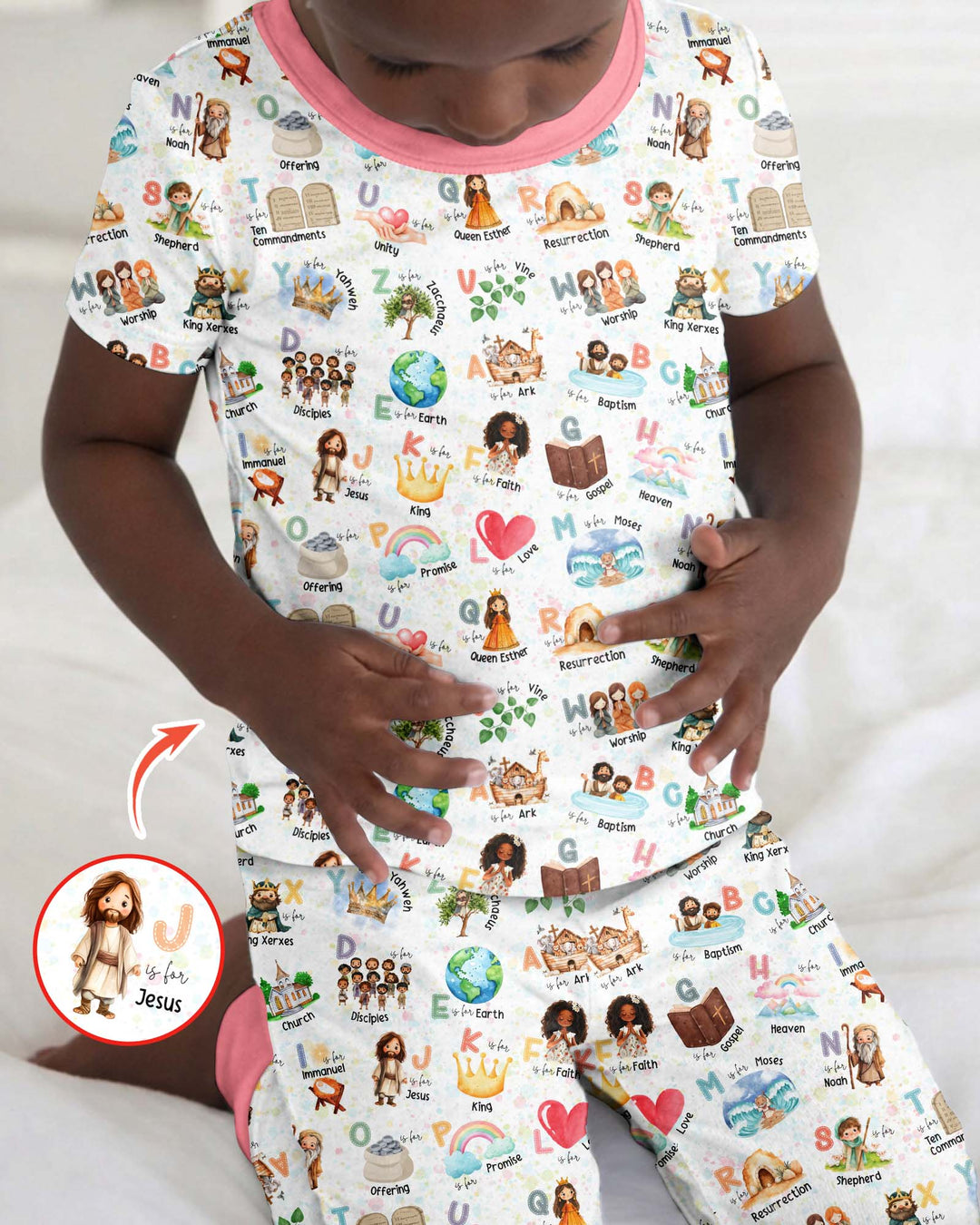 Zweiteiliges, kurzärmliges Pyjama-Set mit Marienkäfern