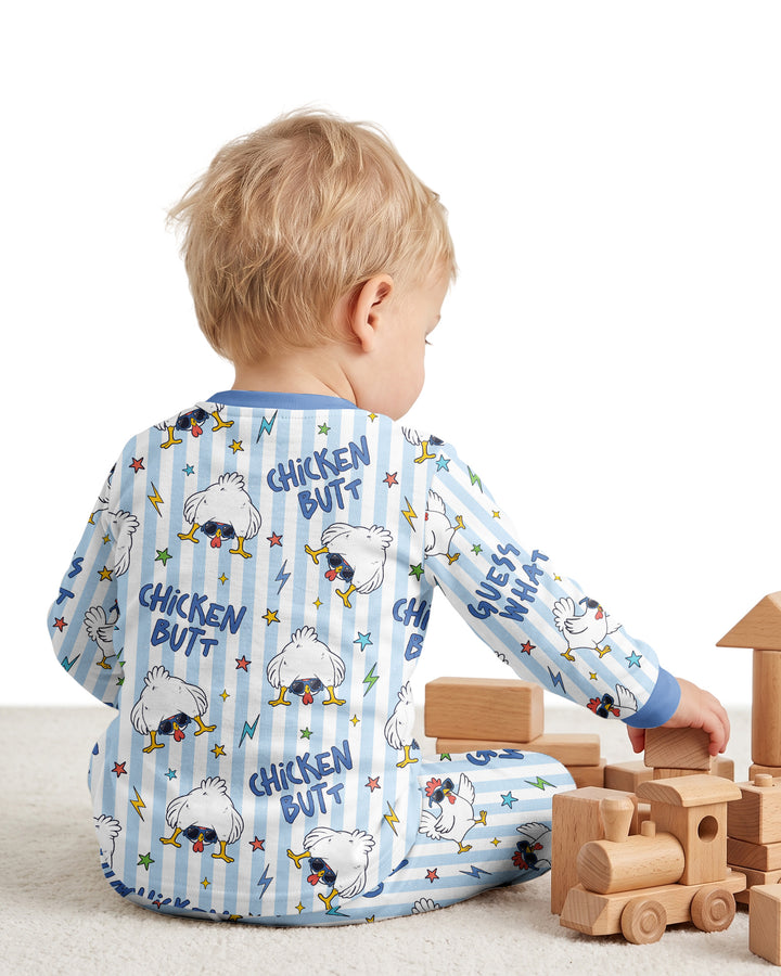 Guess What? Chicken Butt! Bamboo Two Piece Long Sleeve Pajama Set