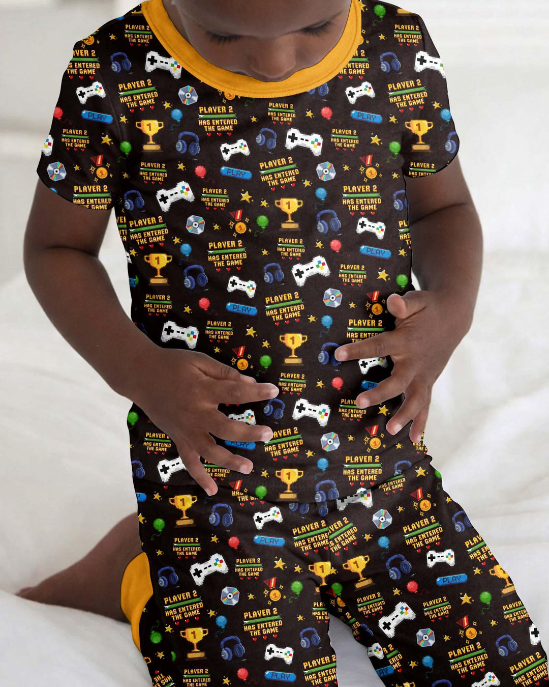 Zweiteiliges, kurzärmliges Pyjama-Set mit Marienkäfern