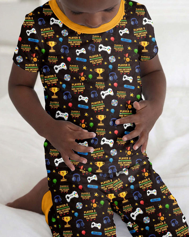 Zweiteiliges, kurzärmliges Pyjama-Set mit Marienkäfern