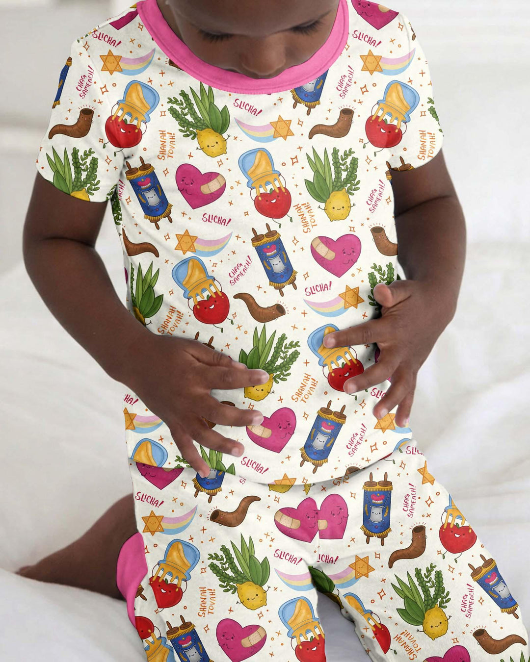 Zweiteiliges, kurzärmliges Pyjama-Set mit Marienkäfern
