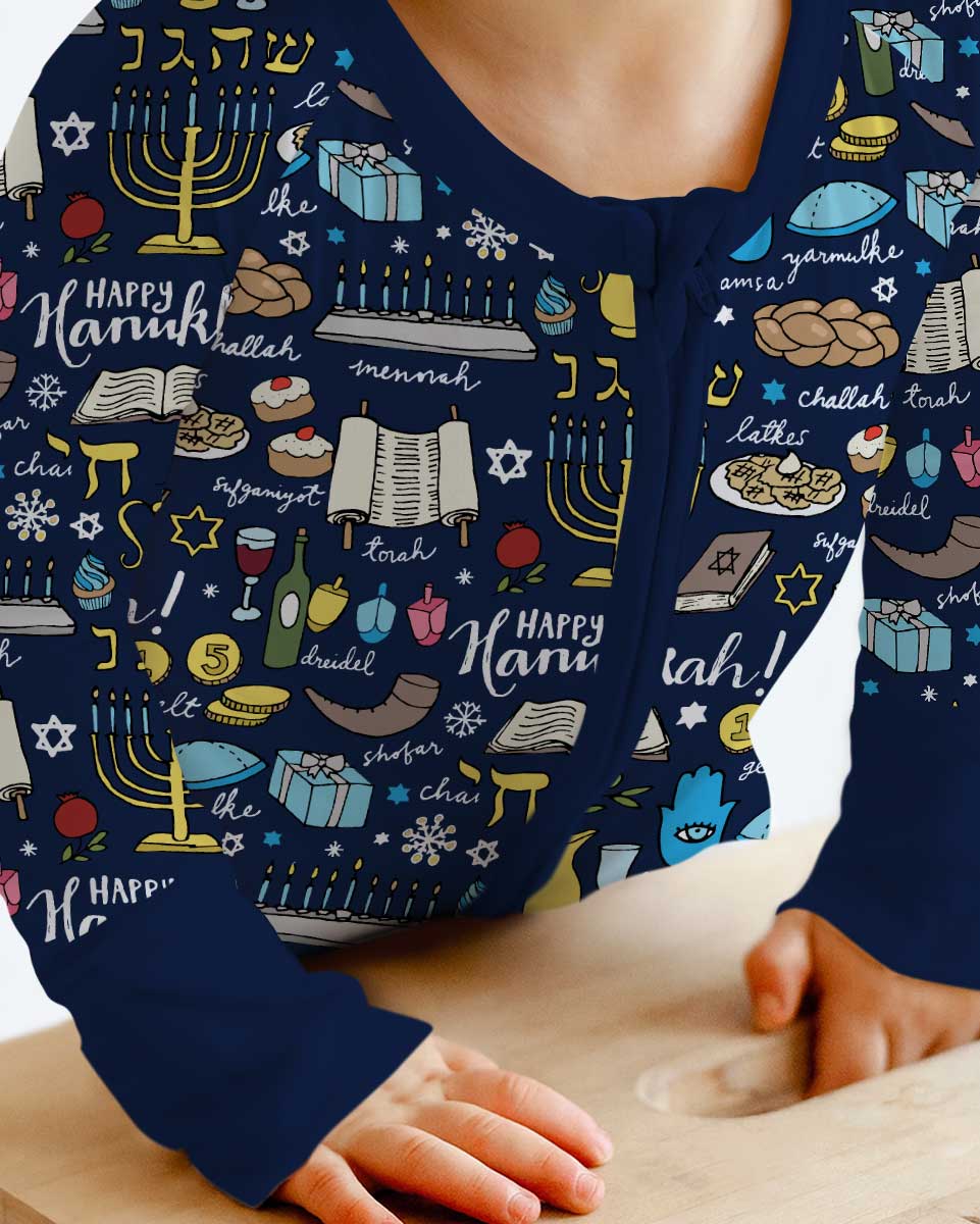 Happy Hanukkah 2026 Bamboo Convertible Zippy