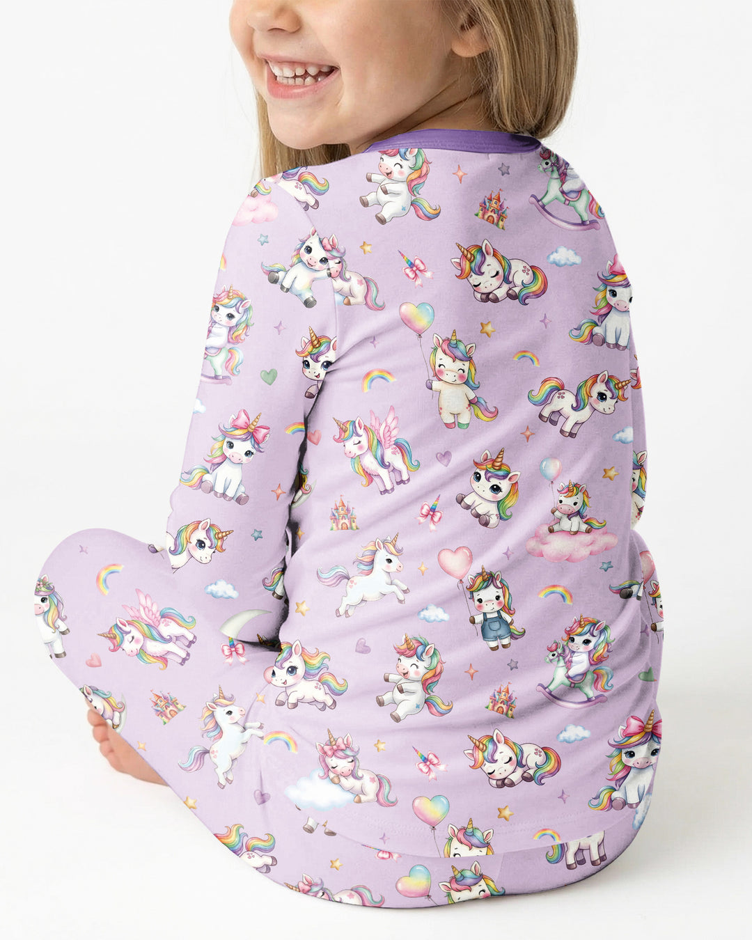 Kawaii Teddy Bamboo Two Piece Long Sleeve Pajama Set