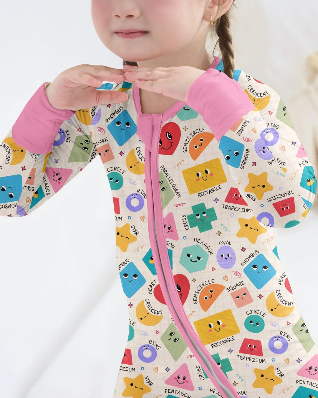 Happy Shape Squad Family Matching Bamboo Convertible Zippy