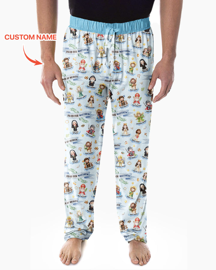 Holy Saints of Heaven Custom Name Bamboo Men's Pajama Set