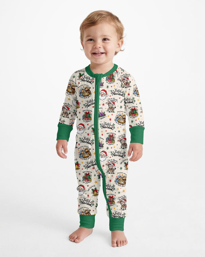 Whimsical Feliz Navidad Christmas Bamboo Convertible Zippy