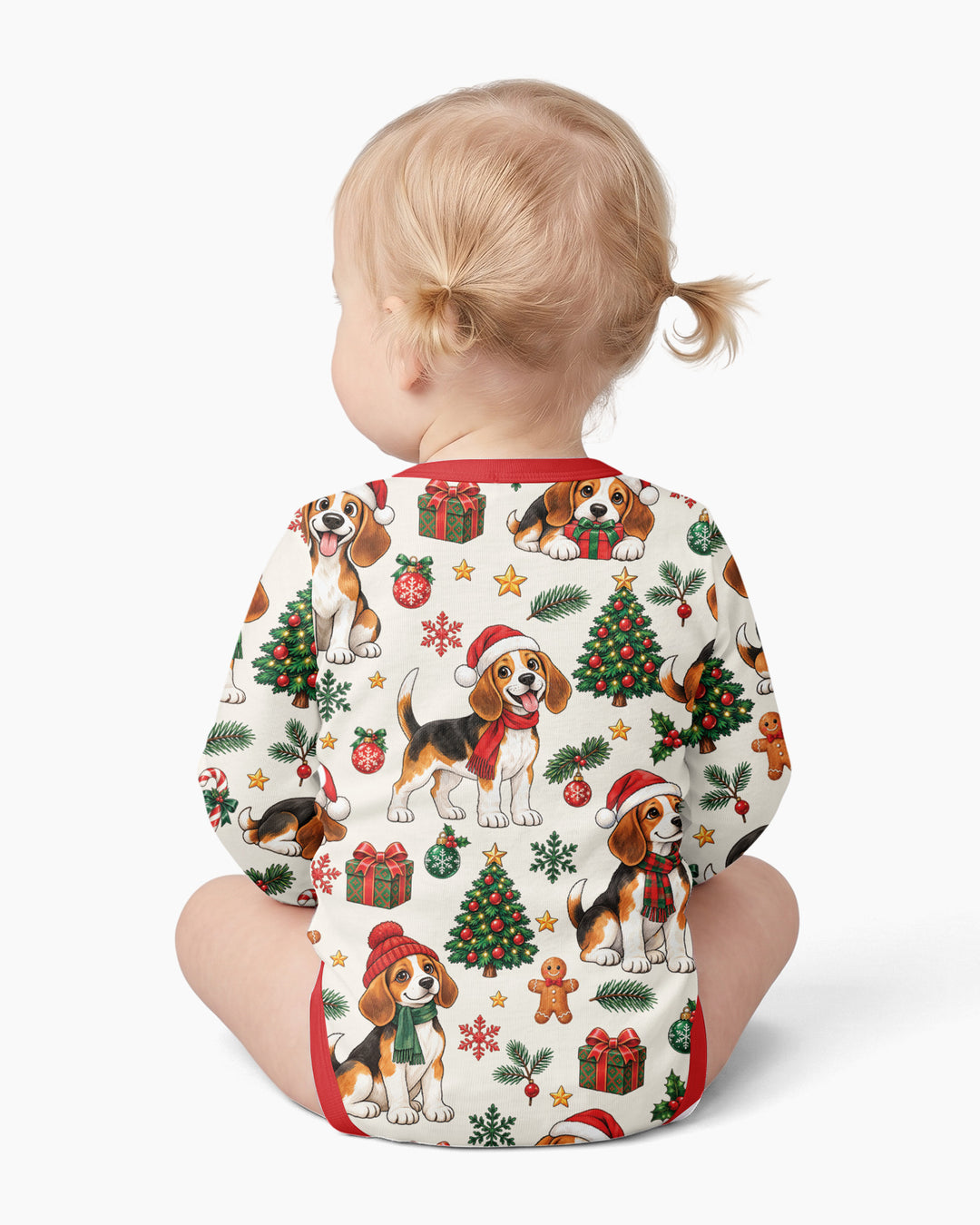 Santa Paws Beagle Bamboo Bodysuit