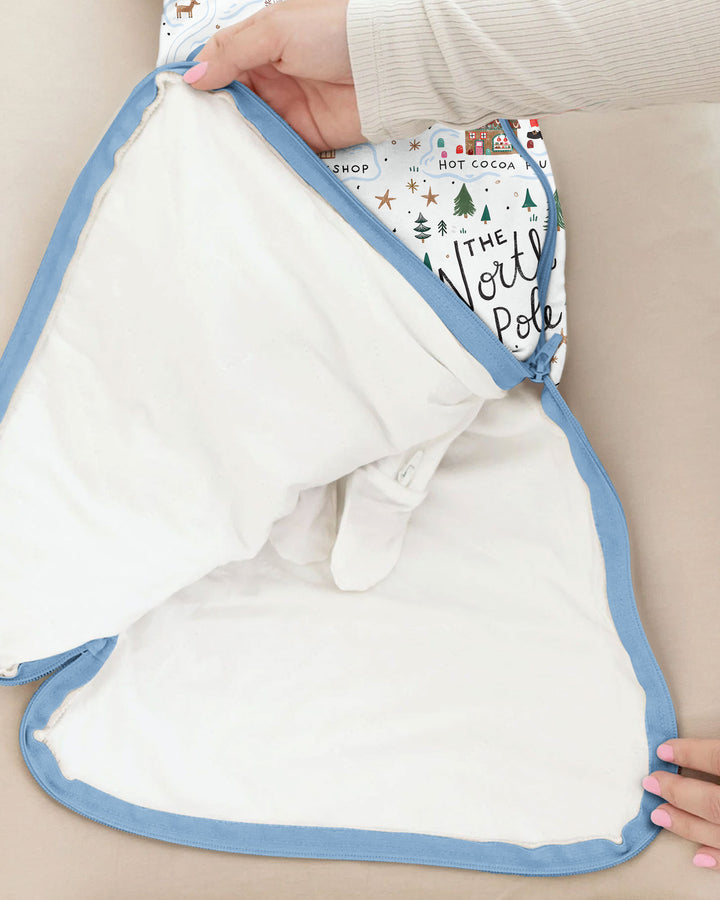 The North Pole Map Bamboo Sleep Bag