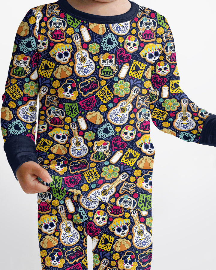 Cookie De Los Muertos Bamboo Two Piece Long Sleeve Pajama Set