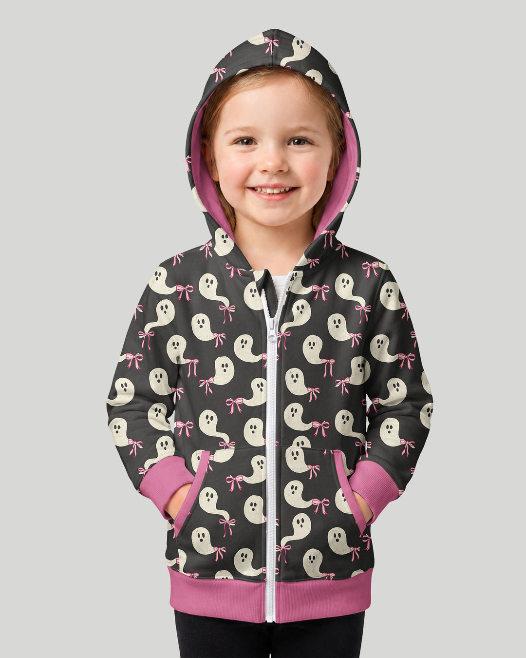 Little Ghosts Bamboo Zip Hoodie