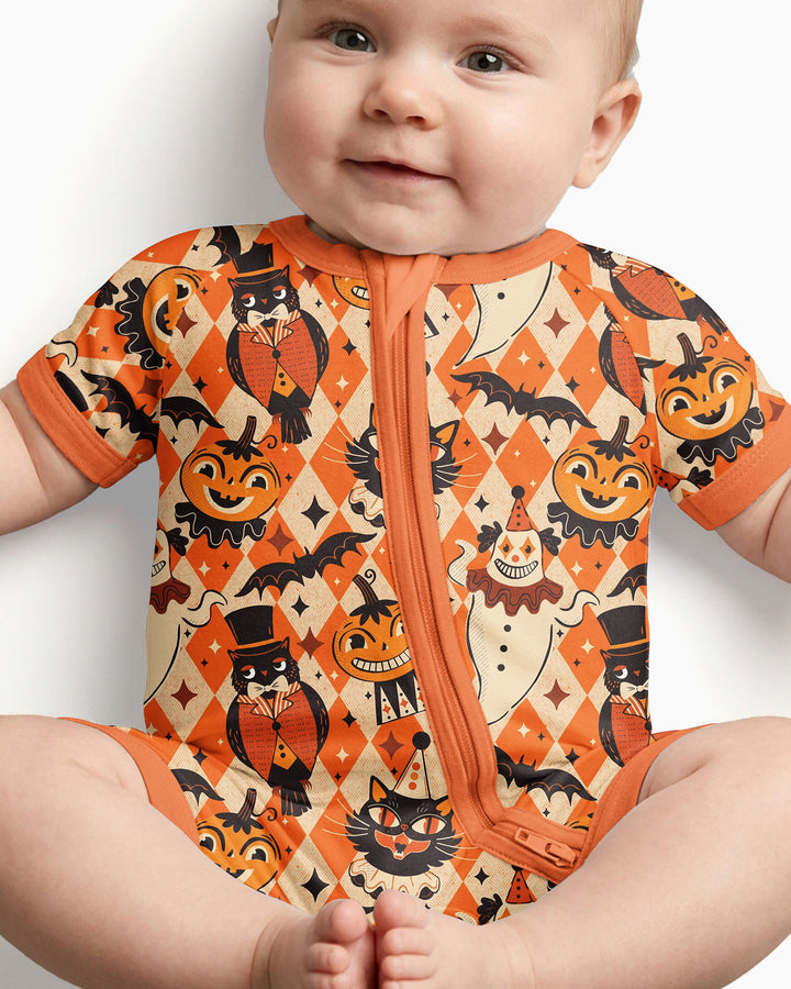 Vintage Halloween Carnival Bamboo Shorty Zippy