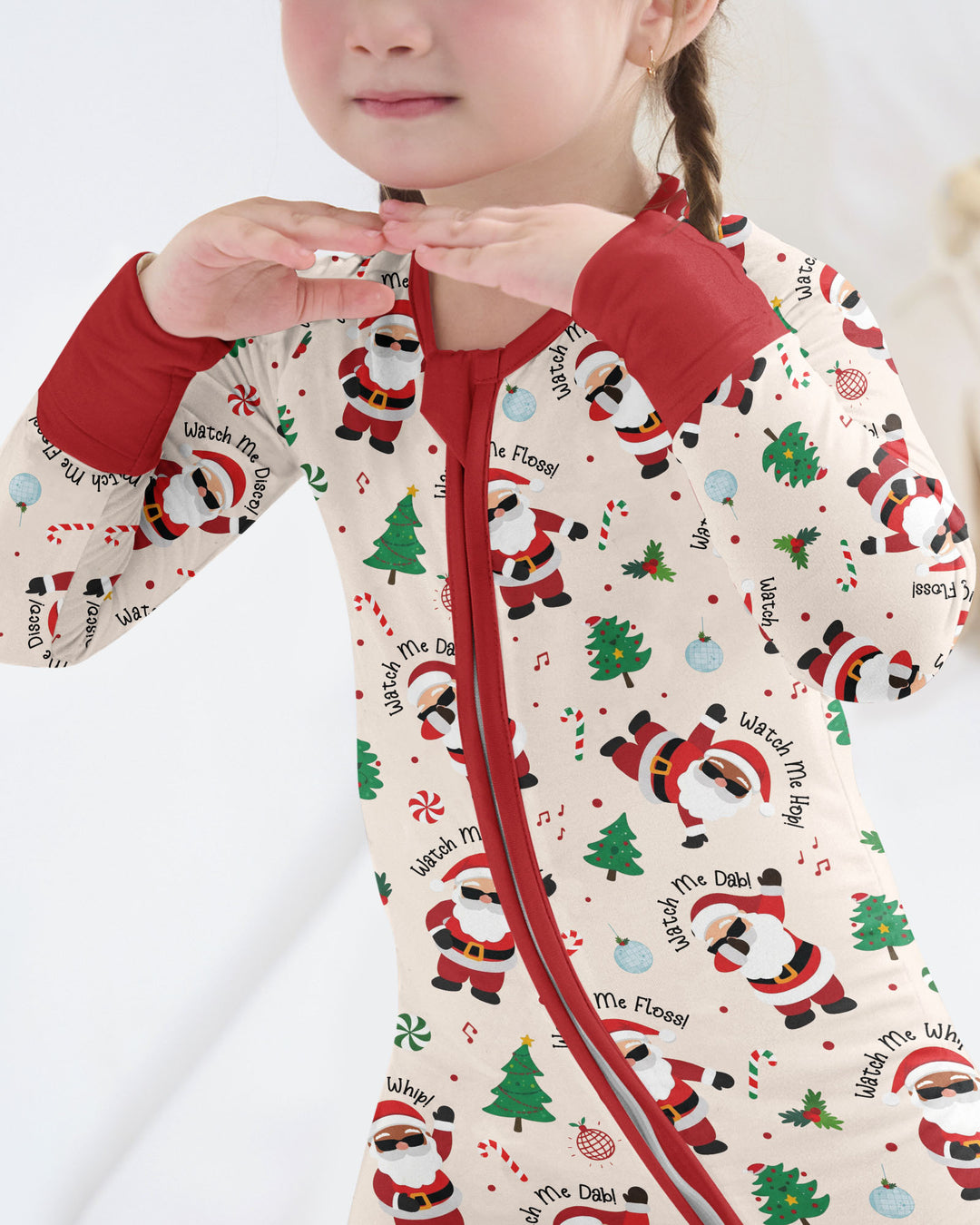 Santa's Christmas Dance Party Bamboo Convertible Zippy