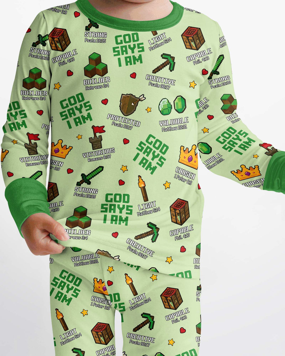 Christian Gamer Bamboo Two Piece Long Sleeve Pajama Set
