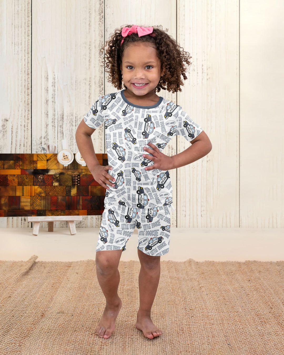 Little Rookie Bamboo Two Piece Short Sleeve Shorts Pajama Set