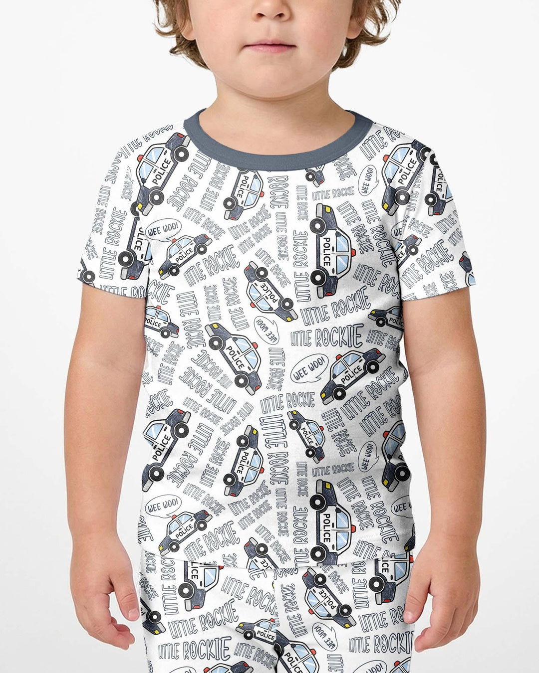 Template Zweiteiliges Pyjama-Set mit kurzen Ärmeln und Shorts