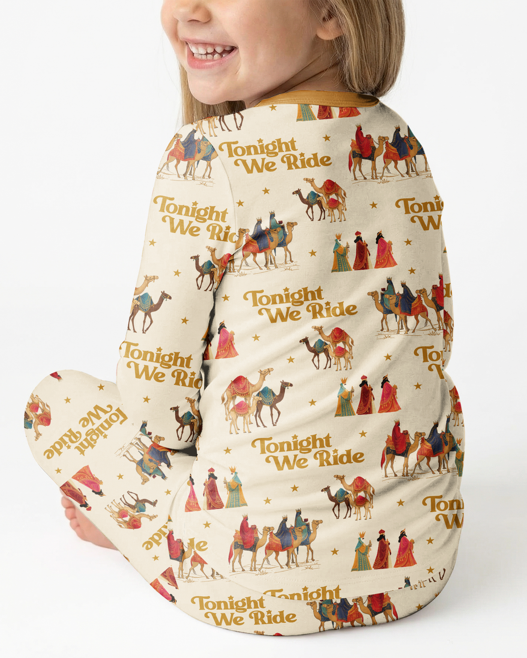 Tonight We Ride Christmas Bamboo Two Piece Long Sleeve Pajama Set