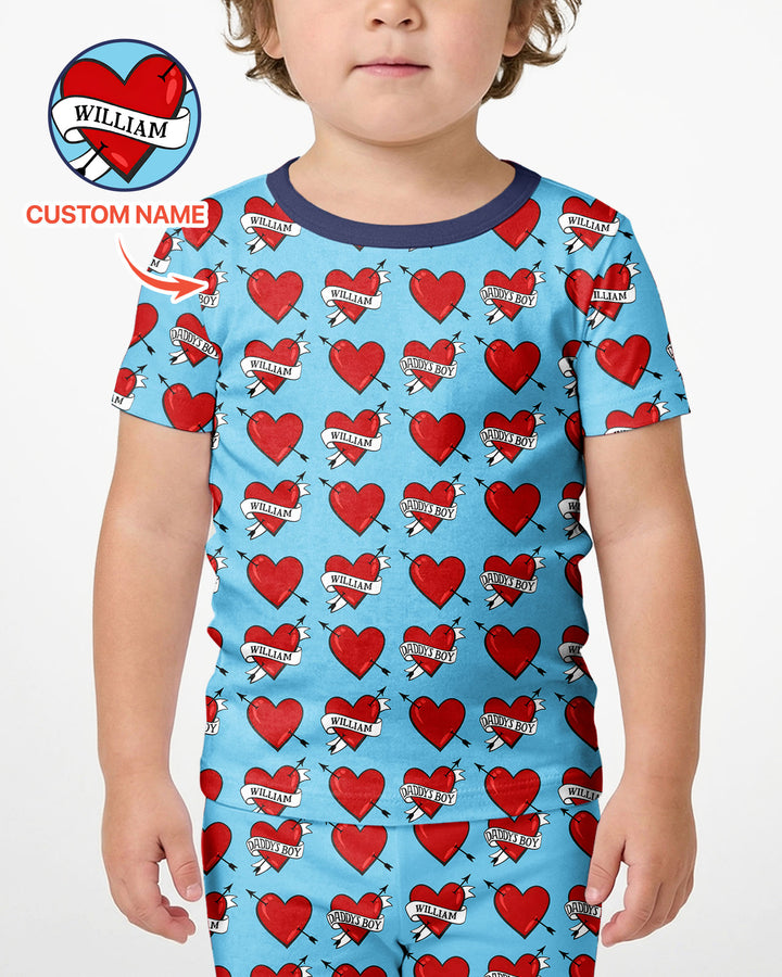 Zweiteiliges Pyjama-Set mit kurzen Ärmeln und Shorts im Sommer-Design