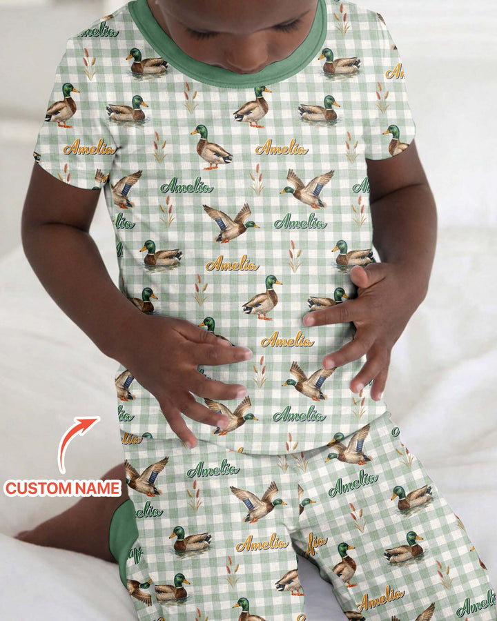 Zweiteiliges, kurzärmliges Pyjama-Set mit Marienkäfern