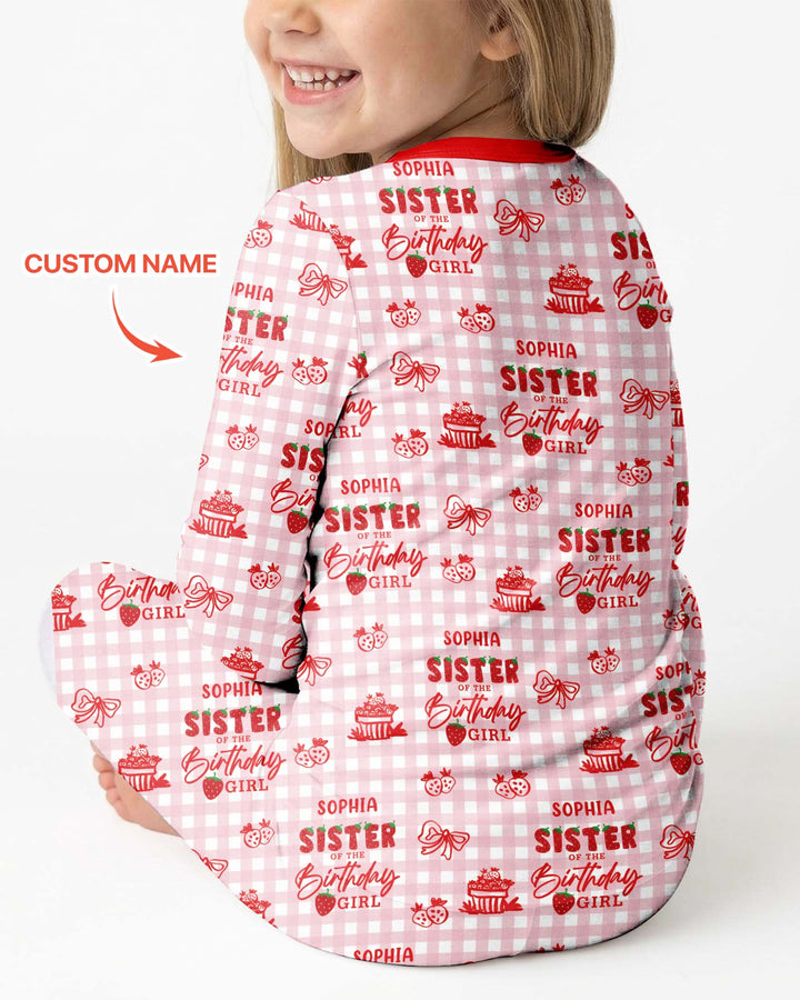 Berry 1st Birthday Sister & Me Matching  Bamboo Two Piece Long Sleeve Pajama Set