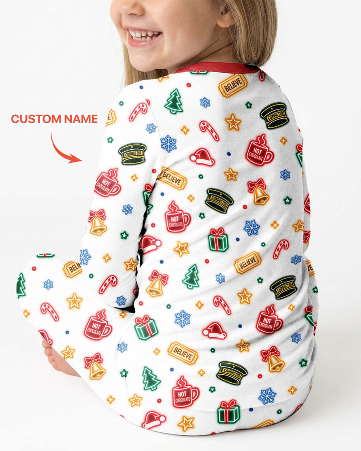 Christmas Spirit Express Bamboo Two Piece Long Sleeve Pajama Set