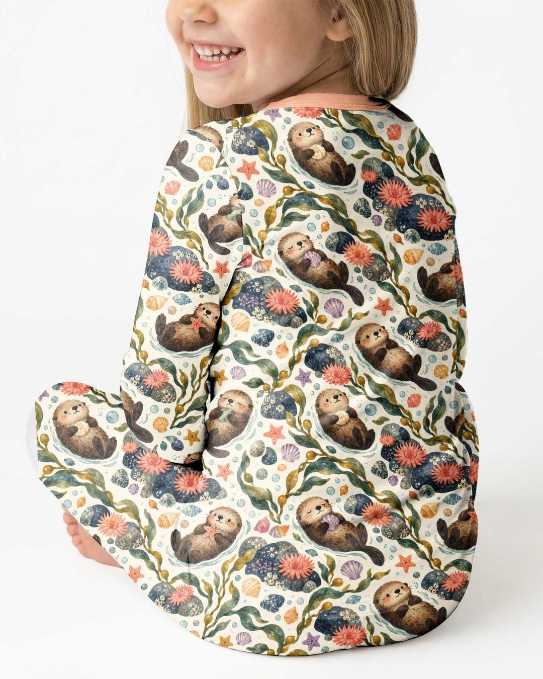 Otterly Dreamy Bamboo Two Piece Long Sleeve Pajama Set
