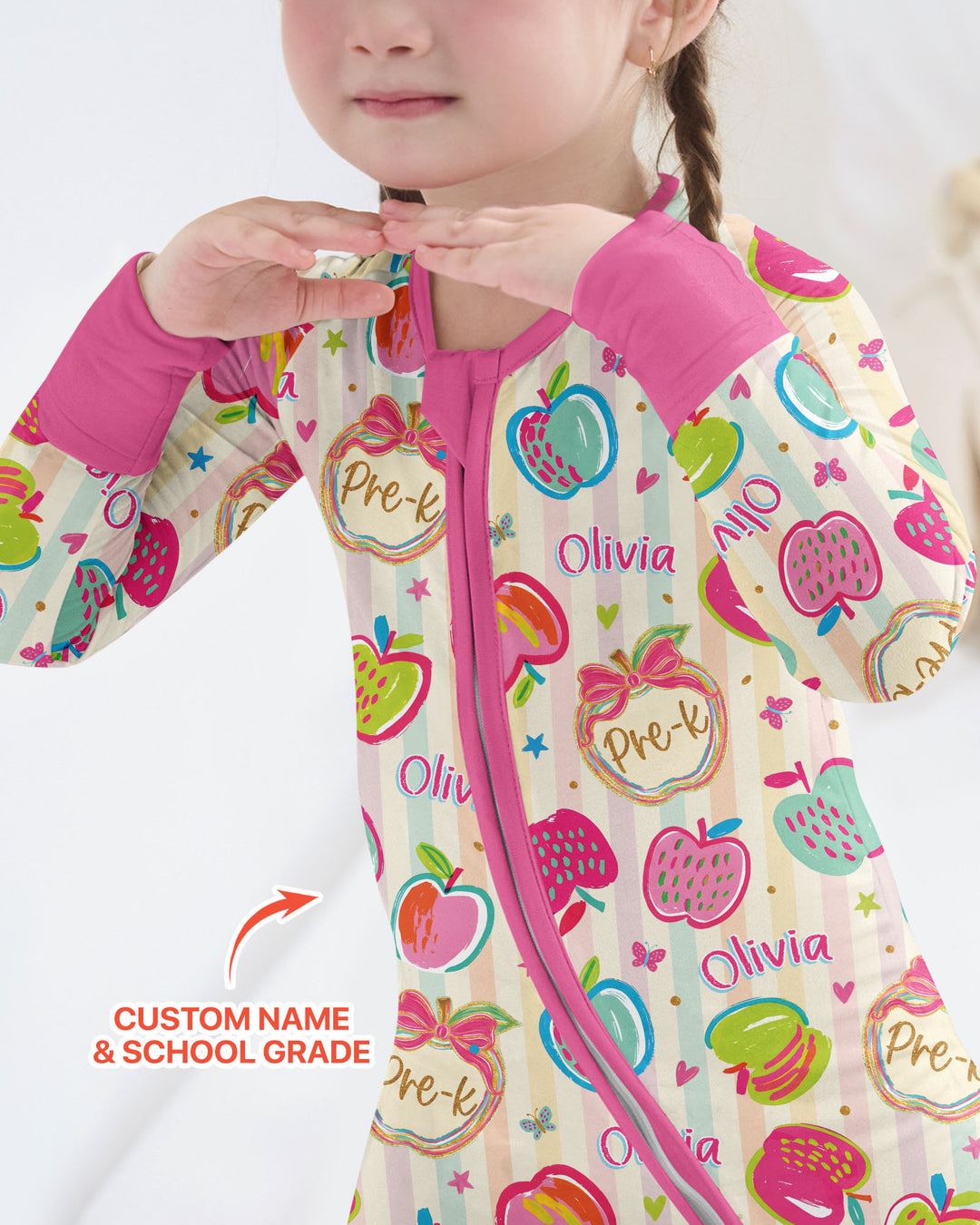 Custom Grade Preppy Apple Bamboo Convertible Zippy