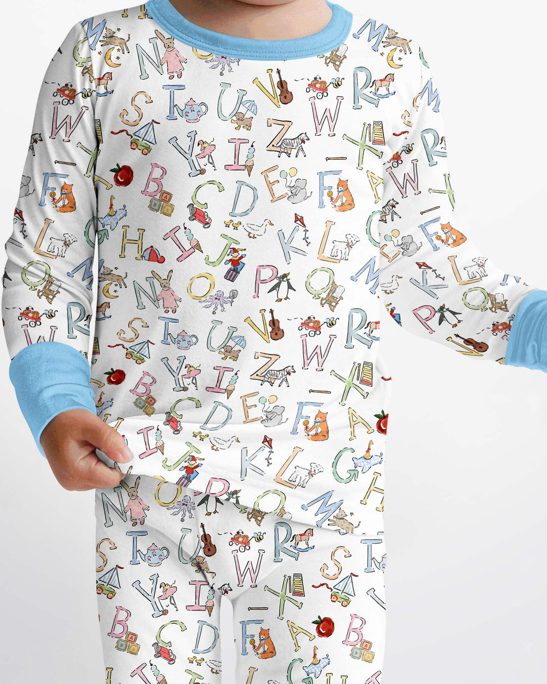 ABC Whimsy Bamboo Two Piece Long Sleeve Pajama Set