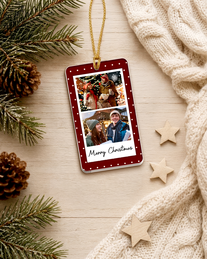 Photo Strip Christmas Acrylic Ornament