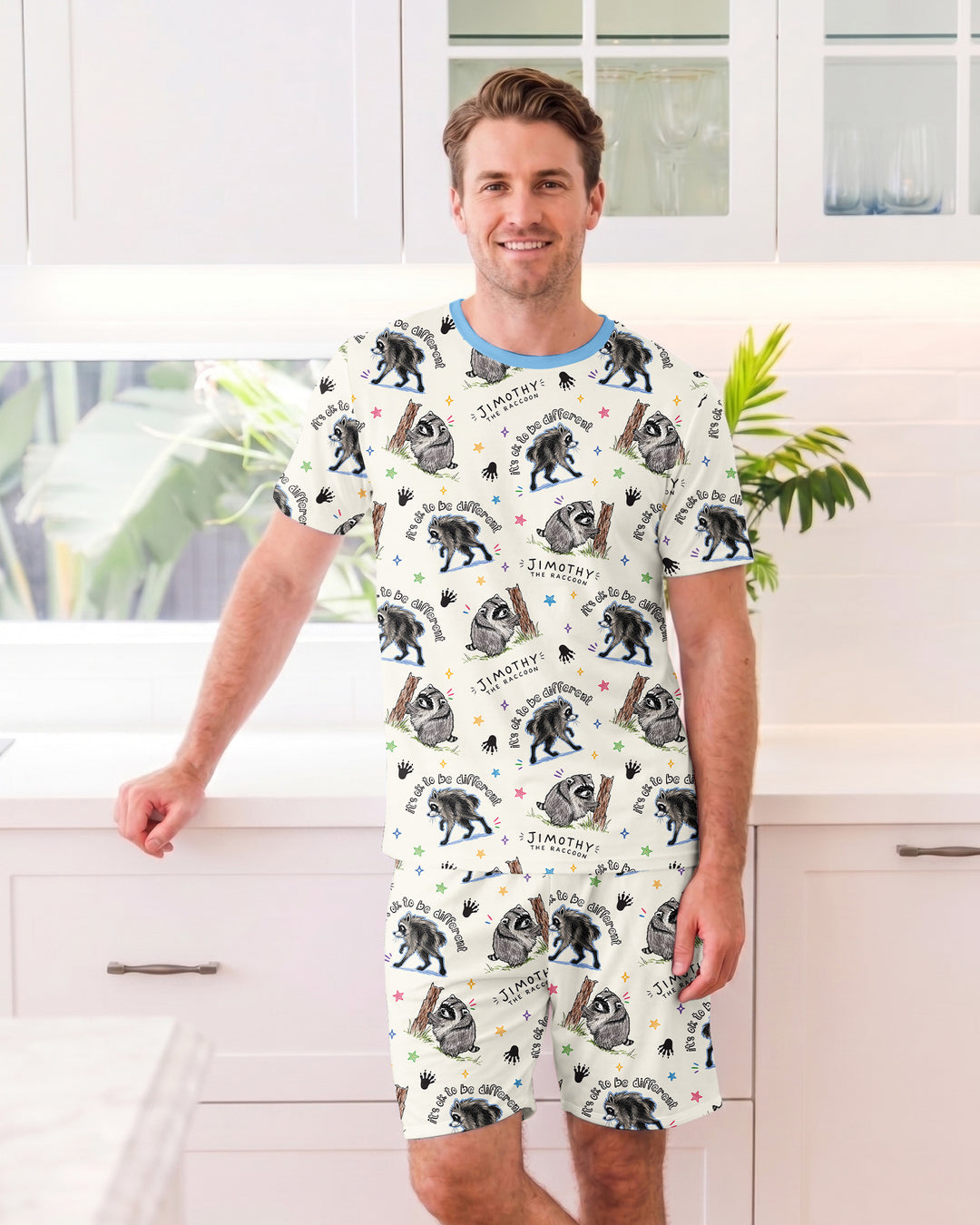 It's Okay to be Jimothy Bamboo Men Short Sleeve Short Pajama Set