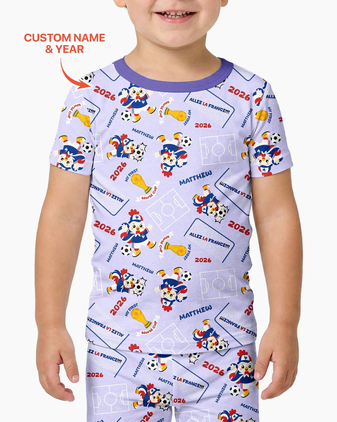 Zweiteiliges, kurzärmliges Pyjama-Set mit Marienkäfern