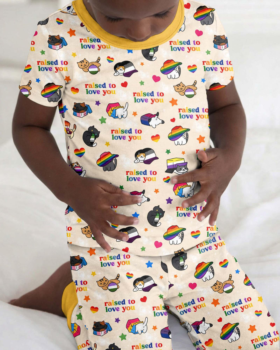 Zweiteiliges, kurzärmliges Pyjama-Set mit Marienkäfern