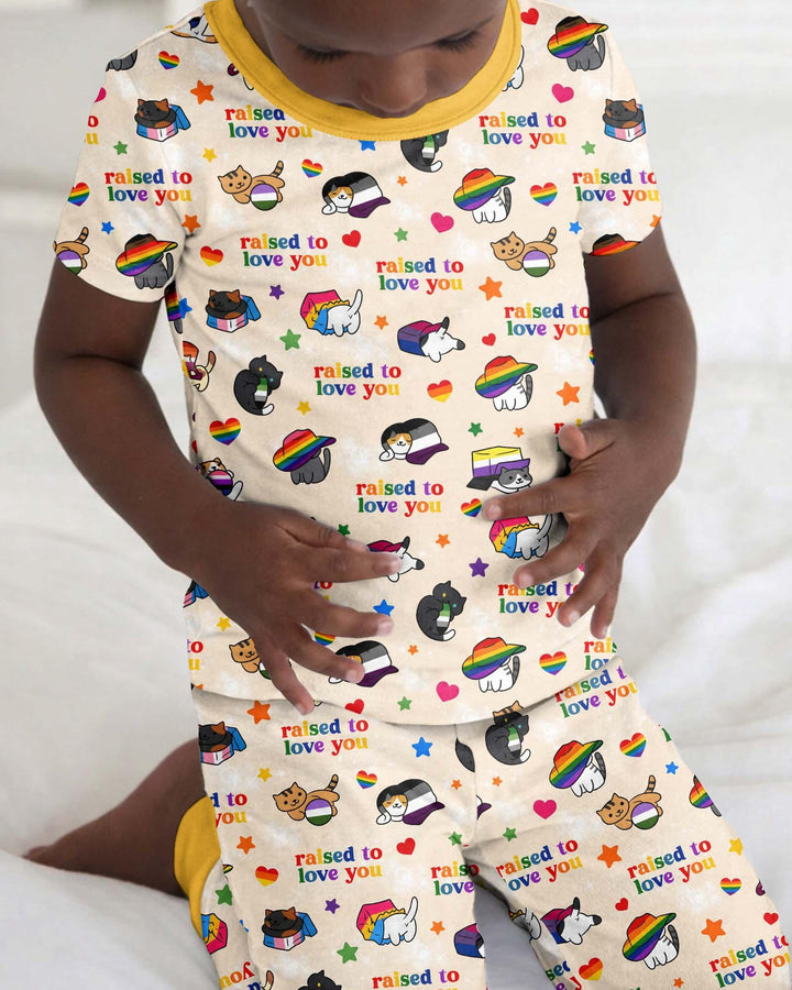 Zweiteiliges, kurzärmliges Pyjama-Set mit Marienkäfern
