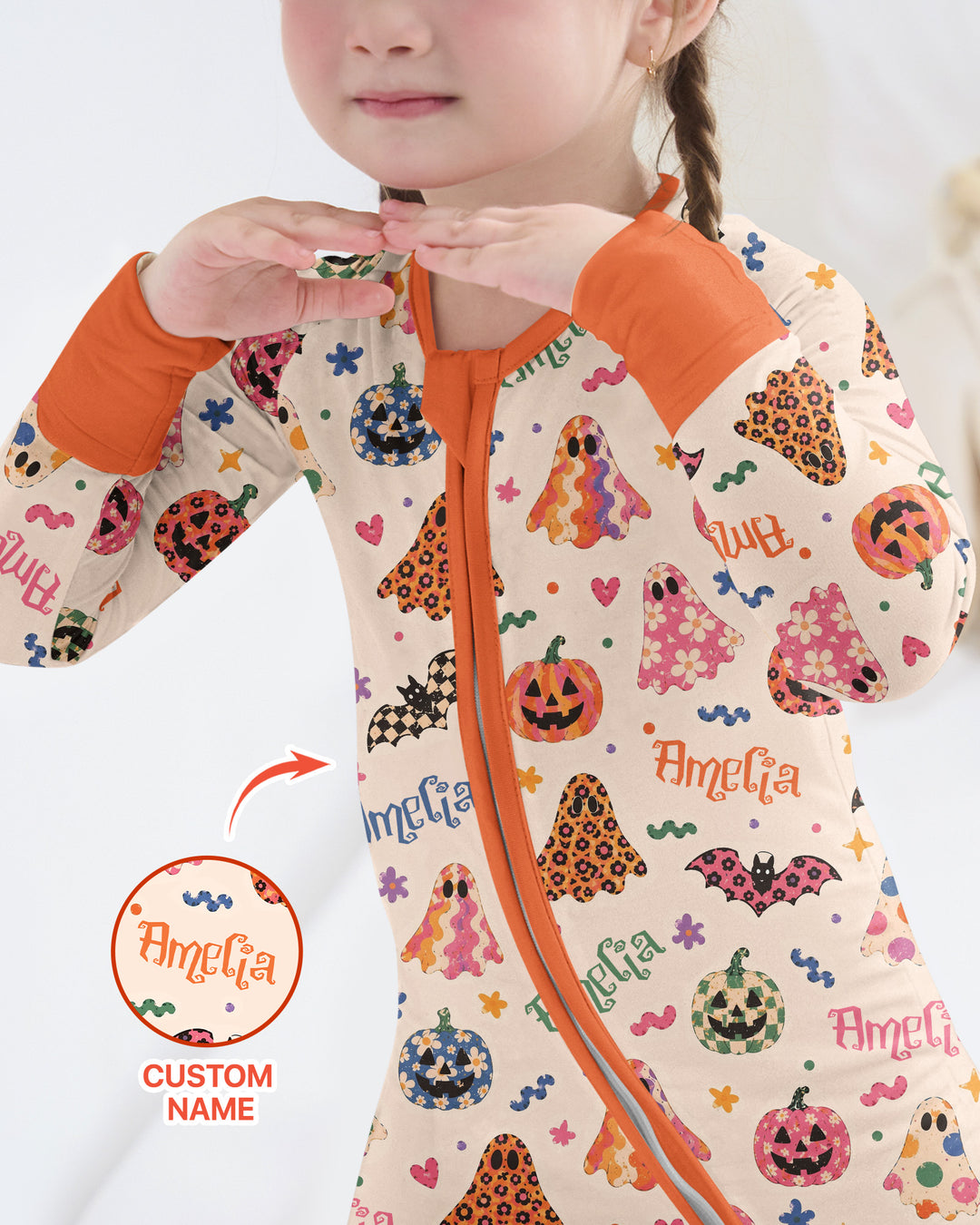 Funky Retro Halloween Bamboo Convertible Zippy