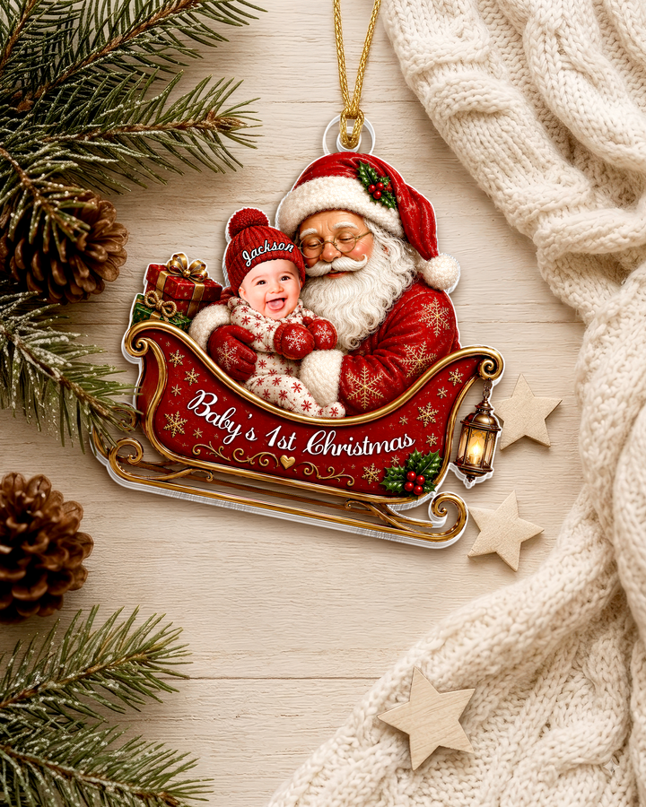 Little Christmas Personalized 1-Side Photo Acrylic Ornament