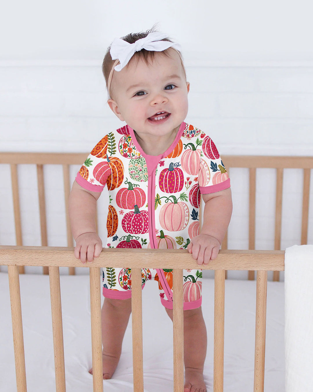 Pumpkin Patch Party Bamboo Shorty Zippy