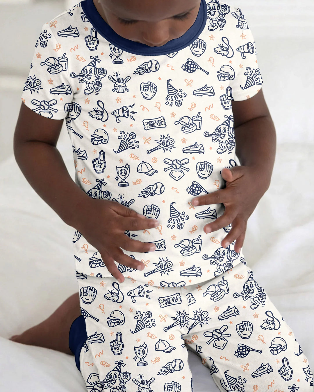 Ballpark Bash Bamboo Two Piece Short Sleeve Pajama Set
