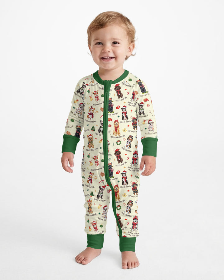 Retro 12 Dogs of Christmas Bamboo Convertible Zippy