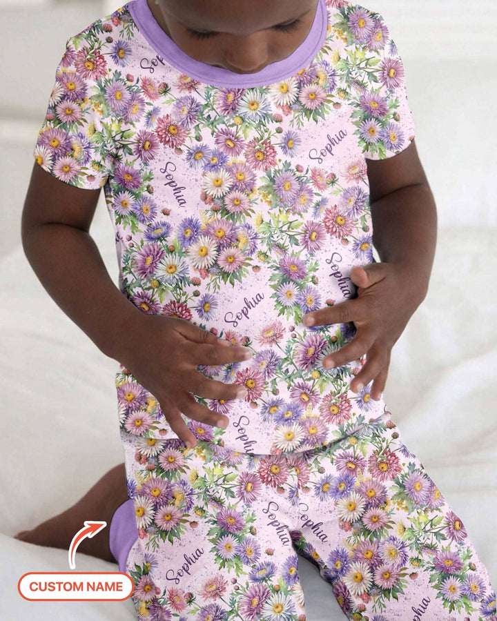 Zweiteiliges, kurzärmliges Pyjama-Set mit Marienkäfern