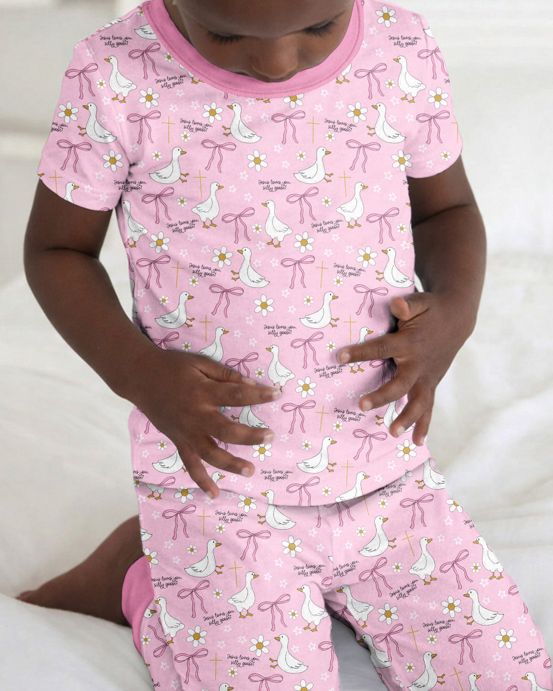 Zweiteiliges, kurzärmliges Pyjama-Set mit Marienkäfern