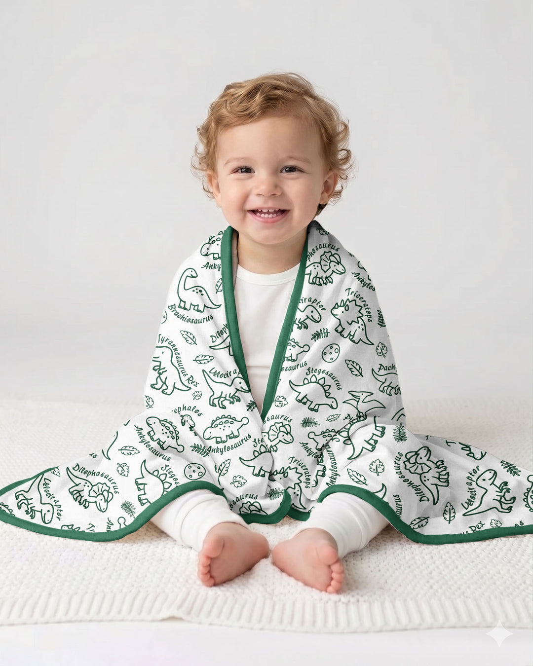 Dinosaur Park Bamboo Blanket