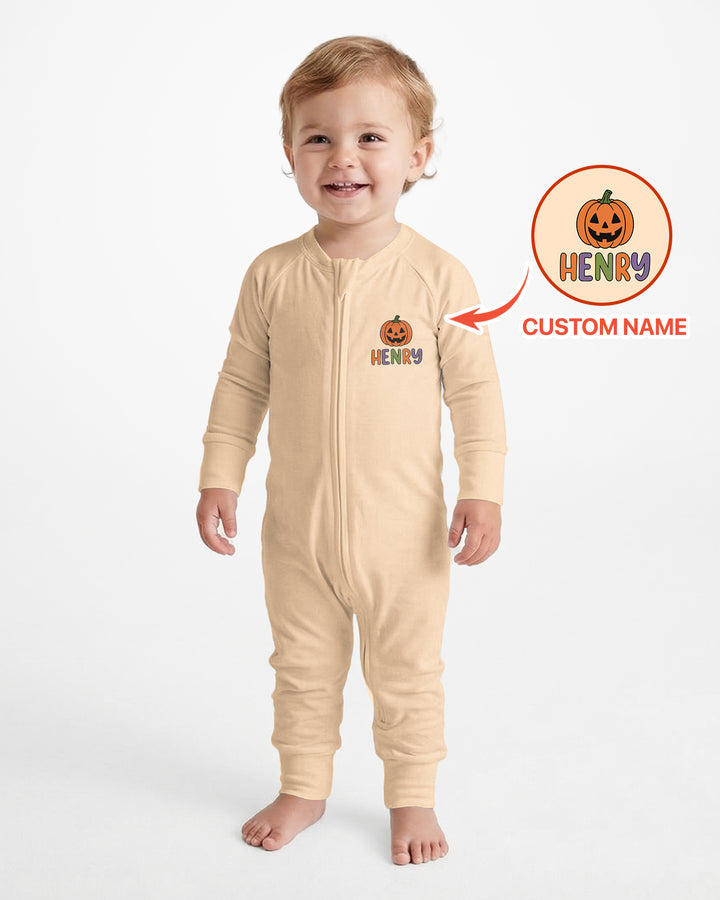Personalized Halloween First Birthday Baby One Spooky Dude Bamboo Convertible Zippy