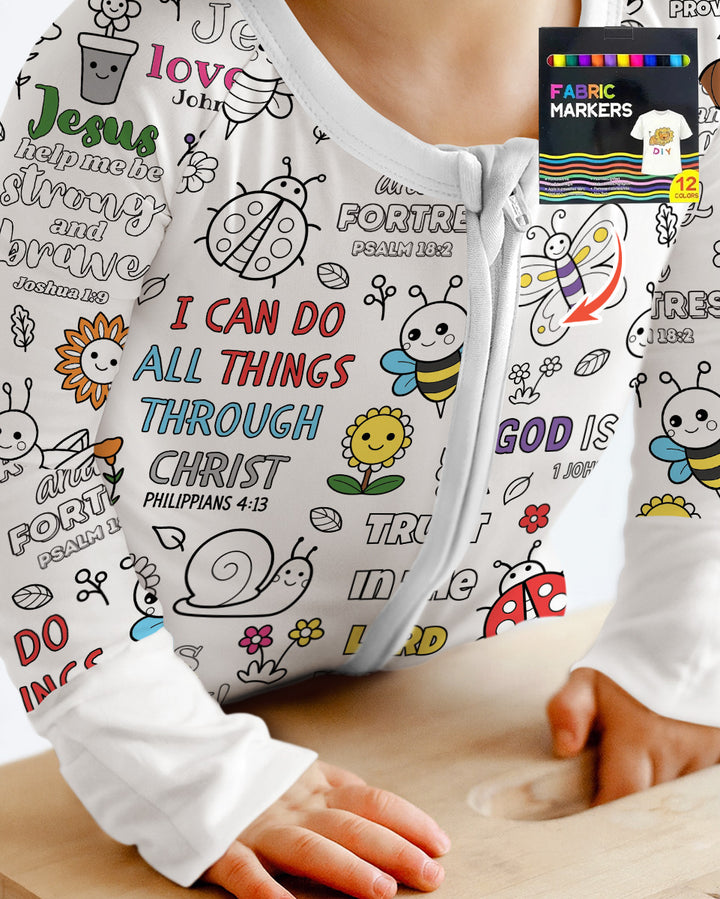 Joyful Garden Bible Verse Colorable Bamboo Convertible Zippy