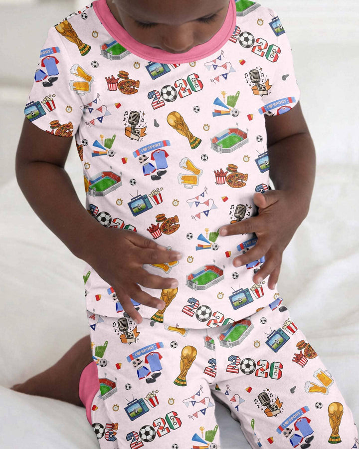 Zweiteiliges, kurzärmliges Pyjama-Set mit Marienkäfern