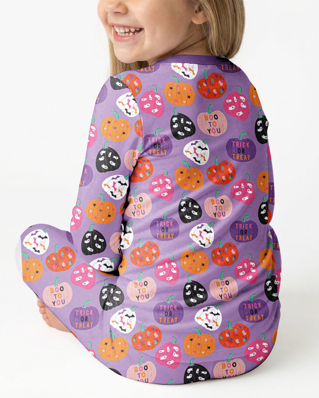 Boo Pumpkin Season Bamboo Two Piece Long Sleeve Pajama Set