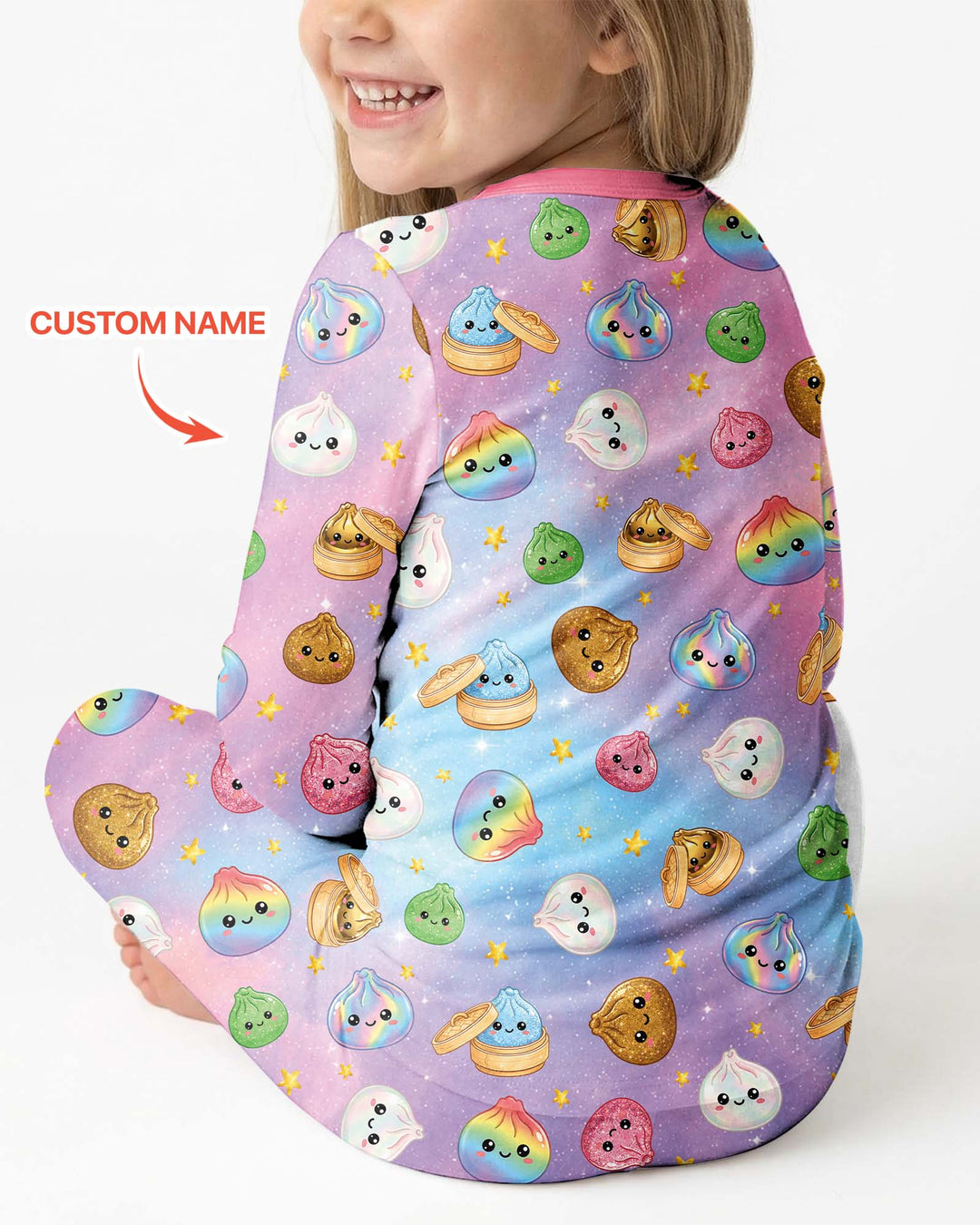 Personalized When I Wake Up I Will Be Birthday Dumplings Bamboo Two Piece Long Sleeve Pajama Set