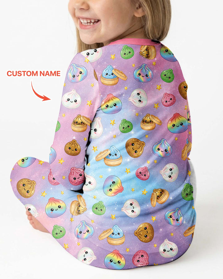 Personalized When I Wake Up I Will Be Birthday Dumplings Bamboo Two Piece Long Sleeve Pajama Set